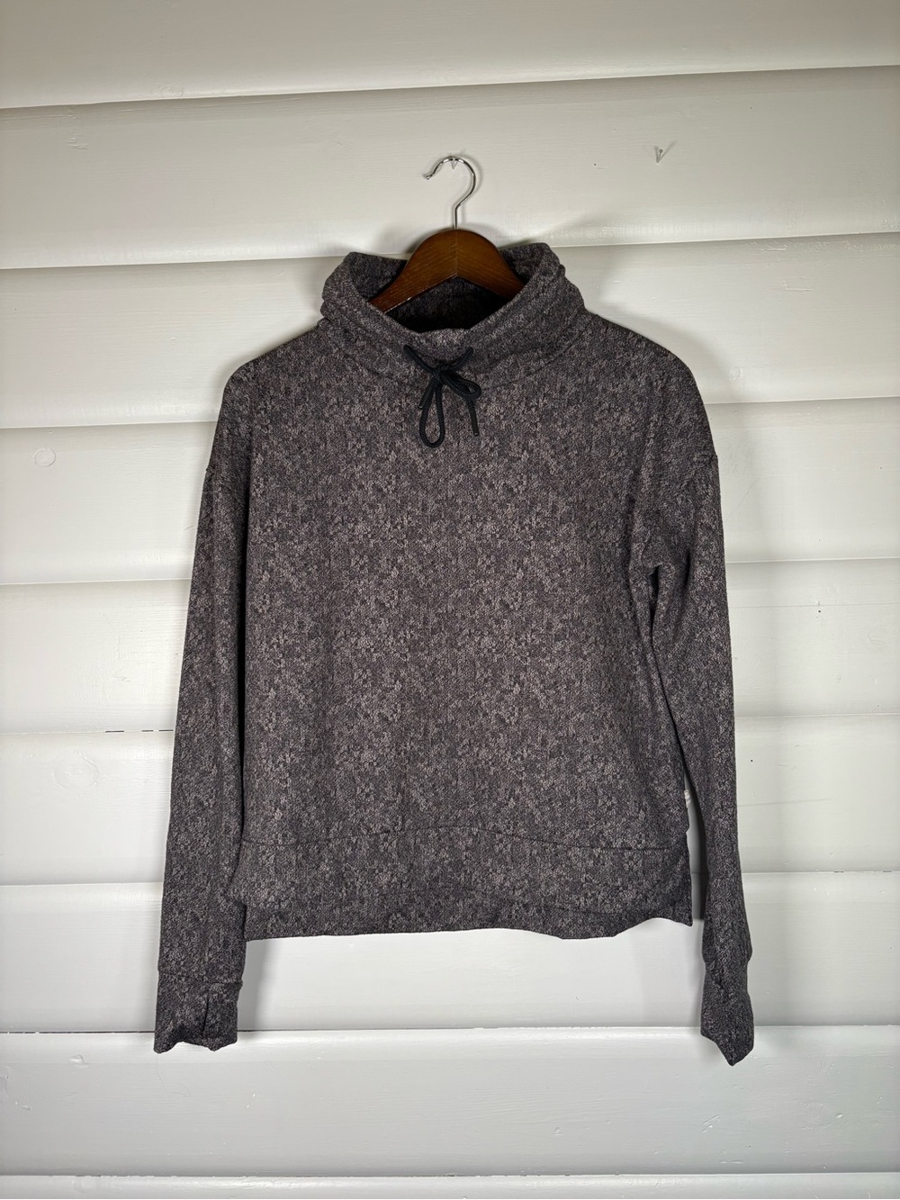 Mondetta Performance + Luxury Cowl Neck Pullover Size M Grey
